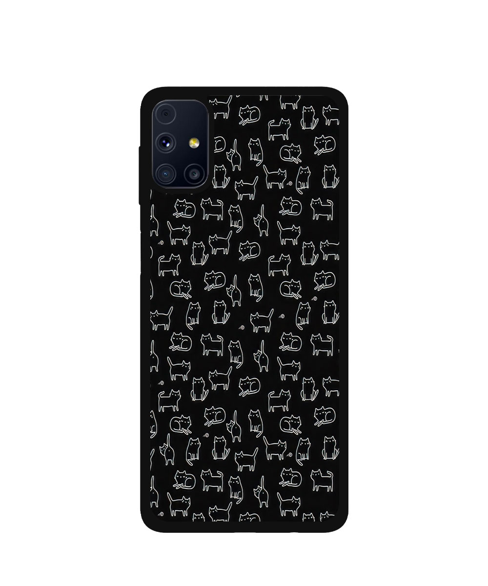 Case / Etui / Pokrowiec / Obudowa na telefon. Wzór: Samsung Galaxy M51 – SZKLANE