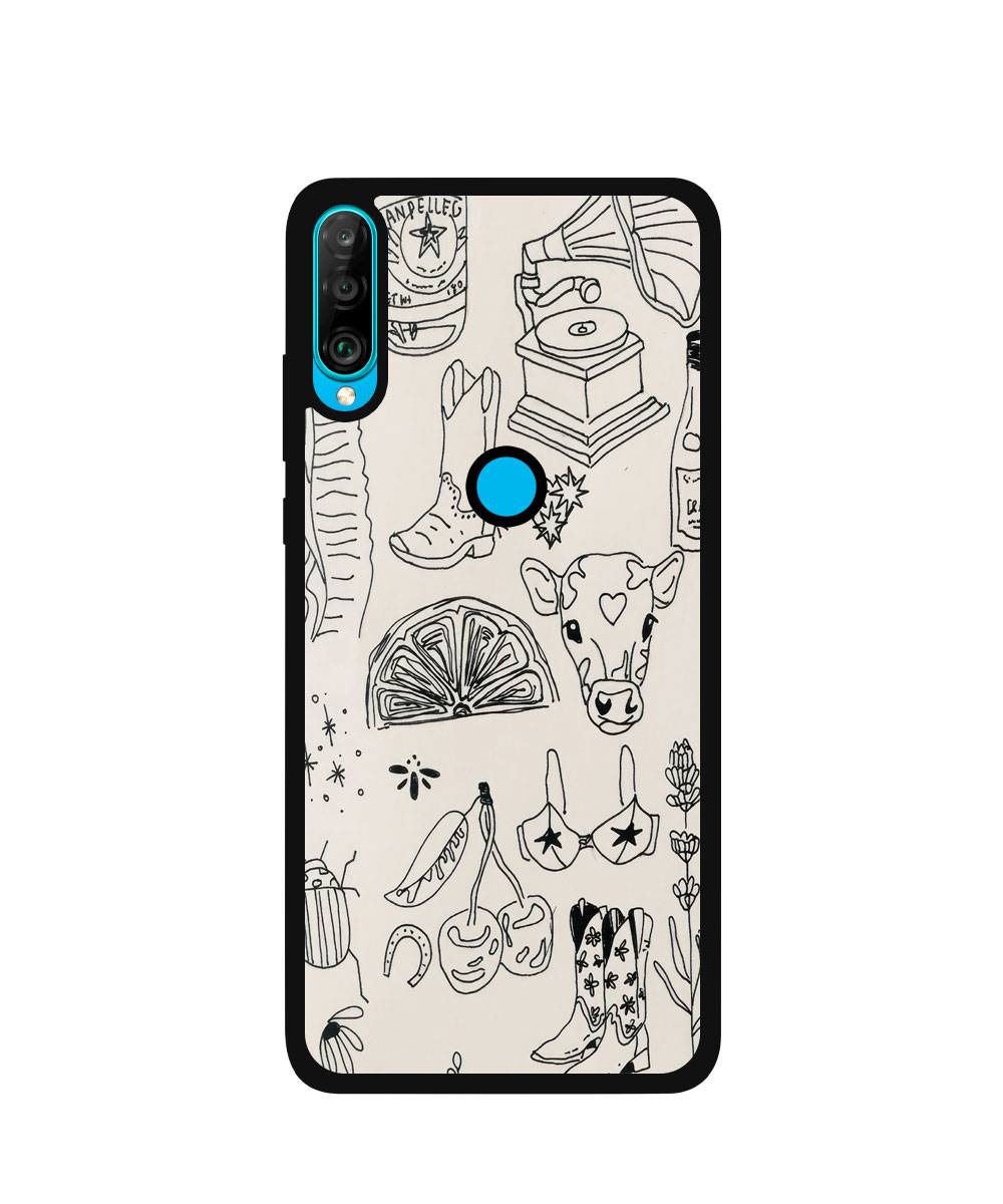 Case / Etui / Pokrowiec / Obudowa na telefon. Wzór: Huawei P30 Lite